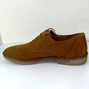 J.Crew Italy Brown Nubuk Leather Oxfords Plain Toe Casual Dress Men Shoes